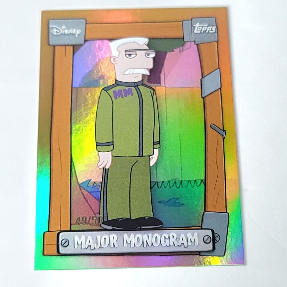 Major Monogram Phineas And Ferb 2026 Topps Disney Neon Gold 49/50